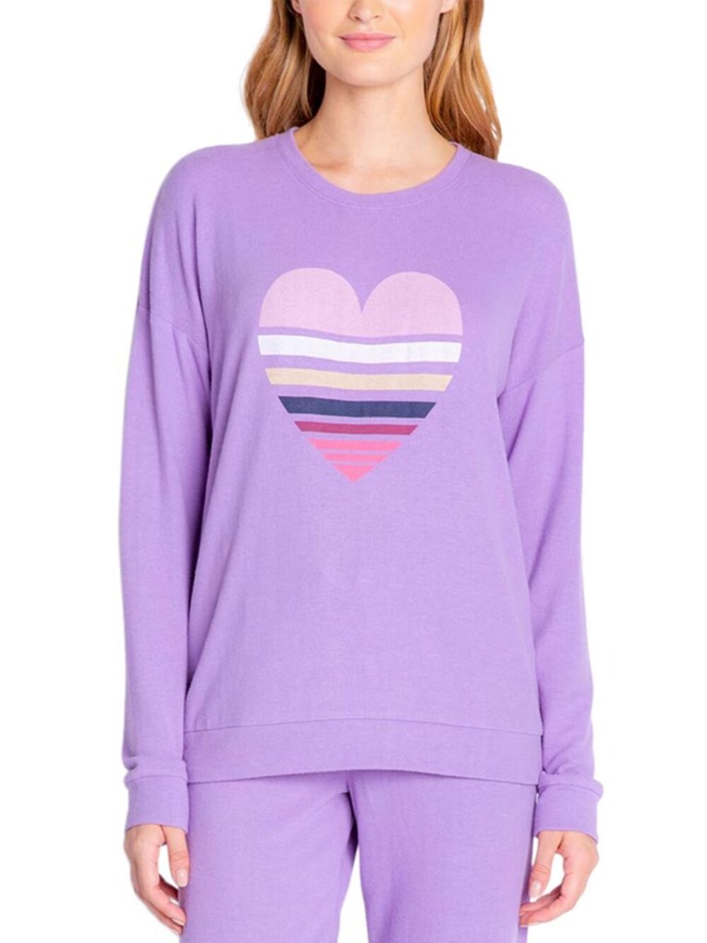 Insomniax Womens Butter Jersey Long Sleeve Crewneck Pajama Top Only,1-Piece
